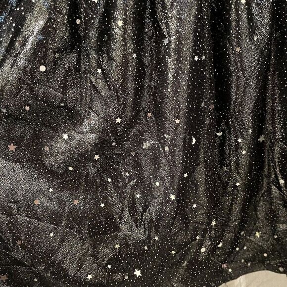 Imoga Lisette Dress Black Silver Metallic Moon and Stars Tulle Girls Size 10 - Picture 4 of 9